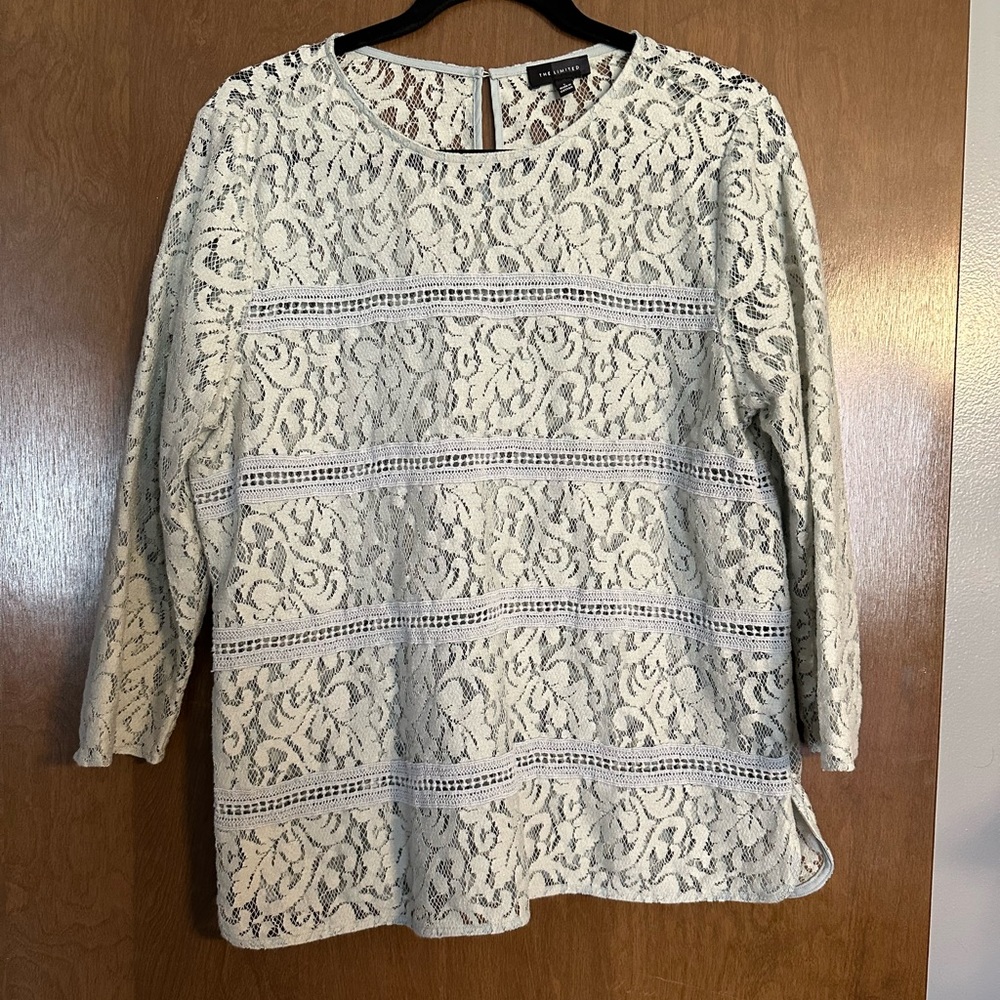 The Limited 3/4 Length Sleeve Lace Top